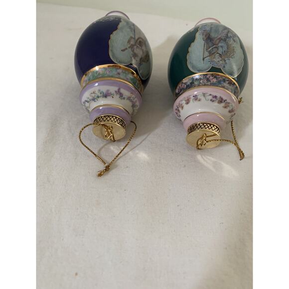 Vintage Heirloom Porcelain Bradford Editions Ornament Symphony of Angels Set 2 - Picture 6 of 7